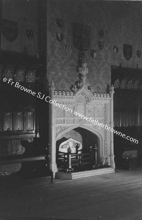 LISMORE CASTLE  GREAT HALL FIREPLACE